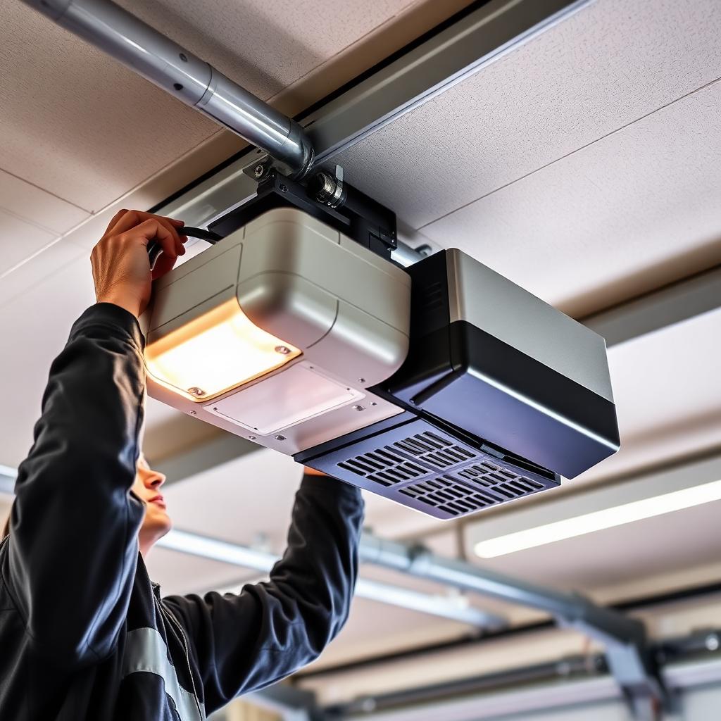 Professional garage door opener installation by certified technician